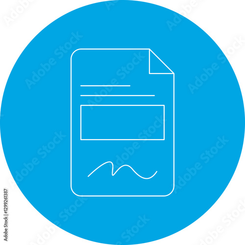 Contract icon single vector illustration