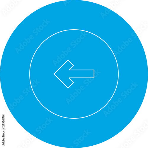 Left icon single vector illustration