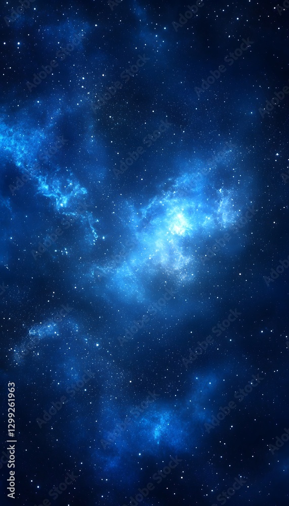 Naklejka premium A beautiful artistic depiction of space with nebulas and stars