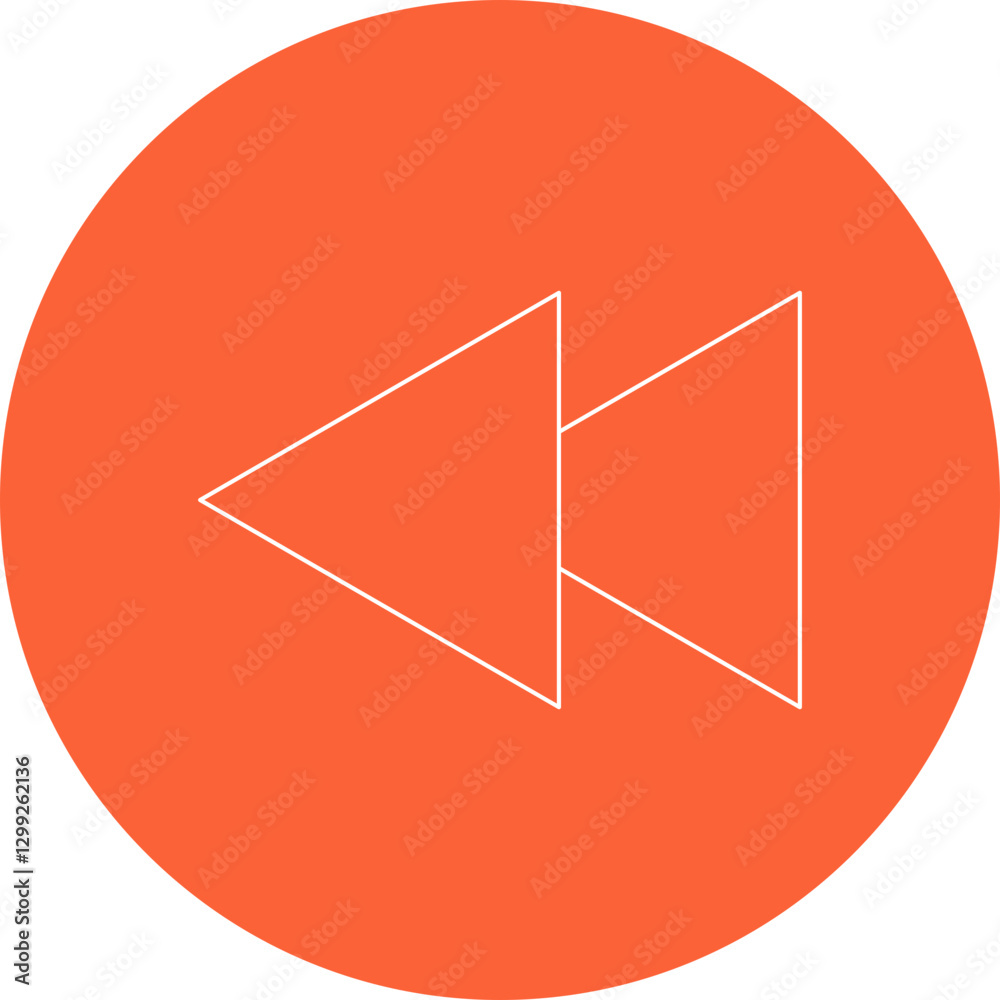 Fast Rewind icon single vector illustration Fast Rewind icon single vector illustration