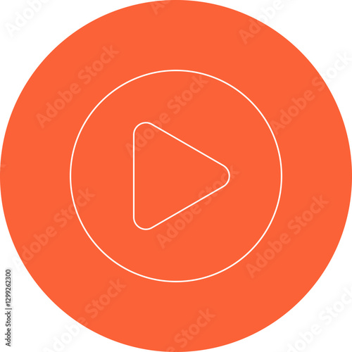 Play icon single vector illustration