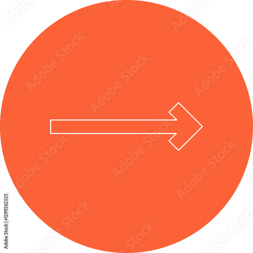 Right Arrow icon single vector illustration