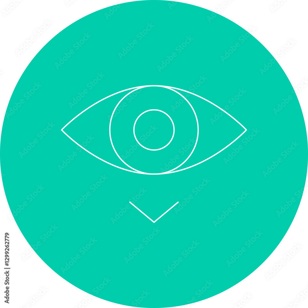 Look Down icon single vector illustration Look Down icon single vector illustration