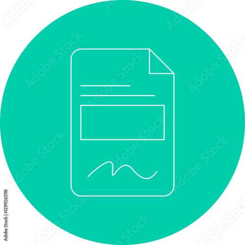 Contract icon single vector illustration