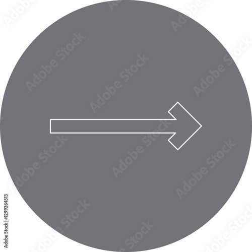 Right Arrow icon single vector illustration