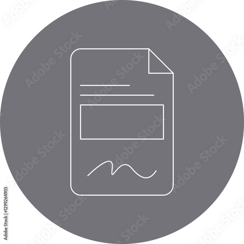 Contract icon single vector illustration