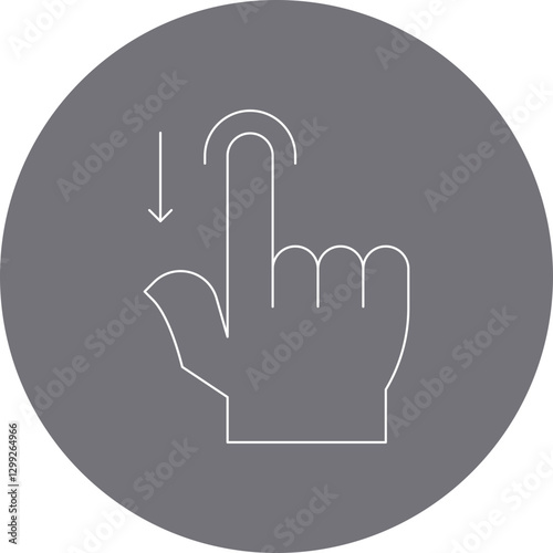 Drag Down icon single vector illustration