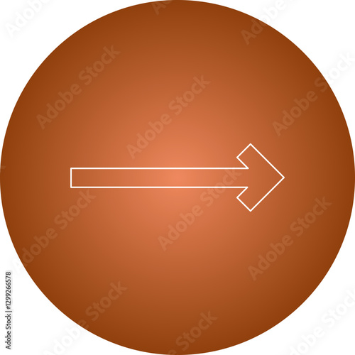 Right Arrow icon single vector illustration
