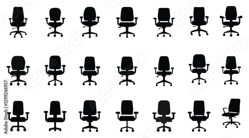 Office Chair Set | Ergonomic Desk Chairs | Modern Swivel Seating Collection