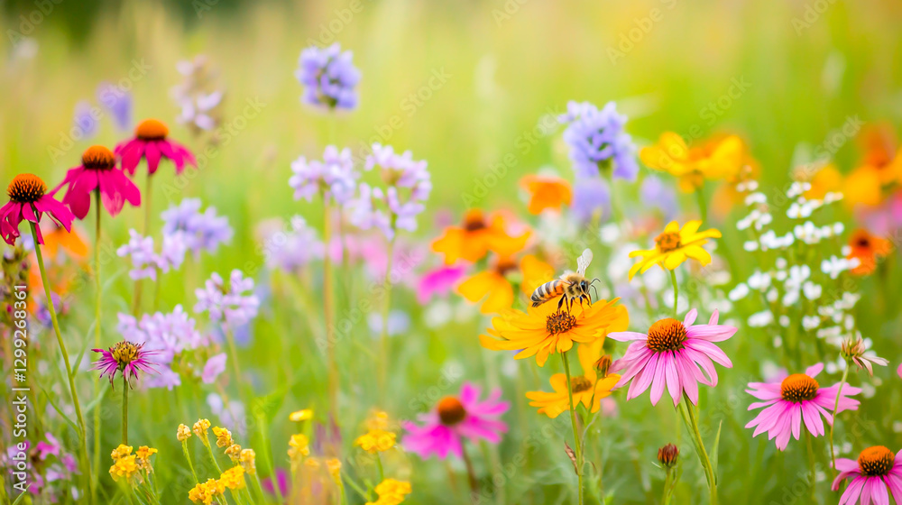 The prairie is a rich tapestry of vibrant wildflowers, their myriad colors attracting bees, butterflies, and other pollinators, embodying the lively and diverse spirit of the vast, open grasslands The prairie is a rich tapestry of vibrant wildflowers, their myriad colors attracting bees, butterflies, and other pollinators, embodying the lively and diverse spirit of the vast, open grasslands