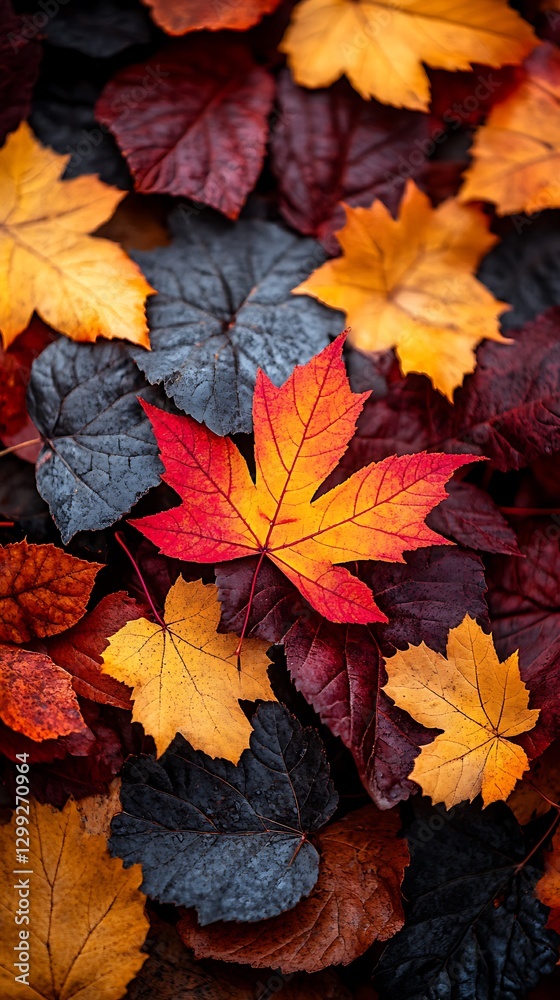 Autumn leaves with detailed colorful texture high resolution hd image Autumn leaves with detailed colorful texture high resolution hd image