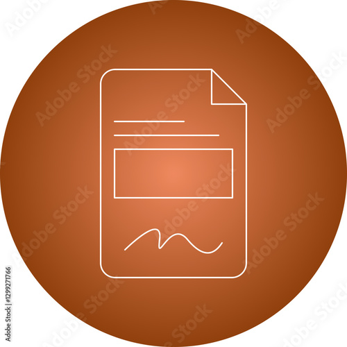 Contract icon single vector illustration