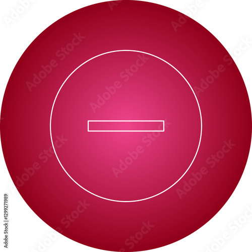 Minus icon single vector illustration