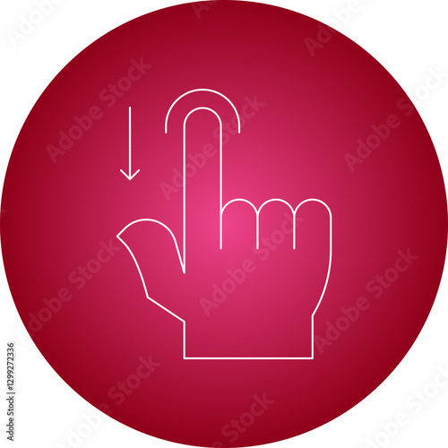 Drag Down icon single vector illustration