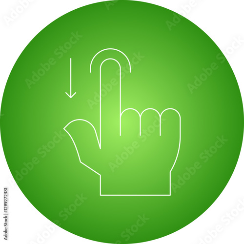Drag Down icon single vector illustration