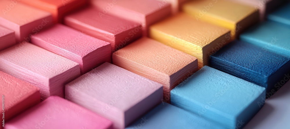 Obraz premium Pastel harmony a minimalist display of color swatches