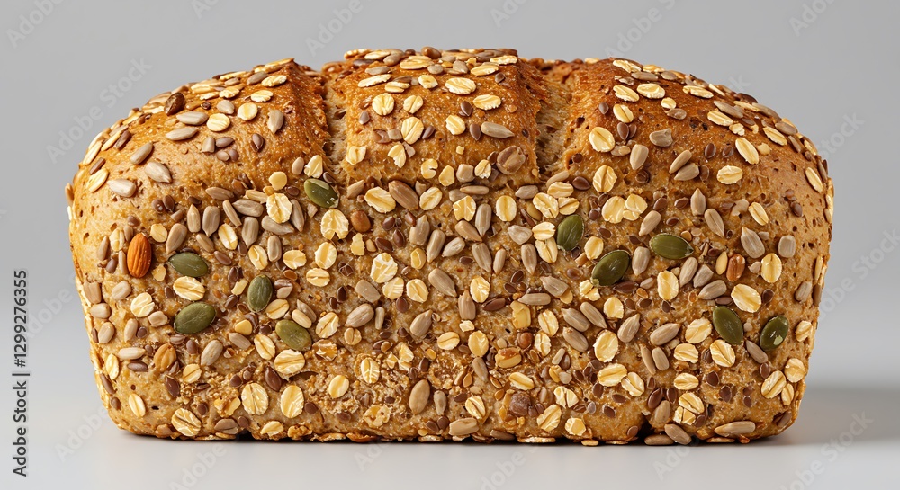 Whole Grain Bread with Seeds Loaf Studio Shot High-Resolution Whole Grain Bread with Seeds Loaf Studio Shot High-Resolution