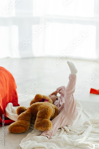 young woman having breakfast in bed