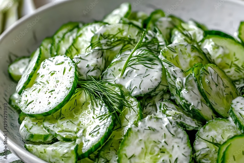 Cucumber Dill Salad: A refreshing bowl of cucumber dill salad features thinly sliced cucumbers, mixed with creamy dressing and fresh dill, perfect for a light and healthy meal. Cucumber Dill Salad: A refreshing bowl of cucumber dill salad features thinly sliced cucumbers, mixed with creamy dressing and fresh dill, perfect for a light and healthy meal.