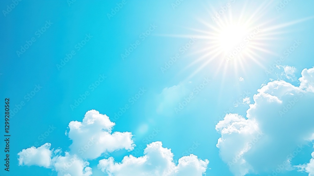 Bright Sunny Day,Azure Sky, Fluffy Cloudscape Bright Sunny Day,Azure Sky, Fluffy Cloudscape