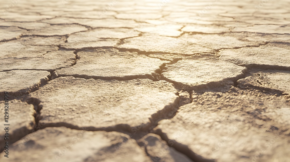 Fototapeta premium Cracked Earth Desert Ground Texture Dry Land Surface