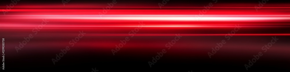 Fototapeta premium Red horizontal laser glow with speed light effect, perfect for technology and futuristic designs