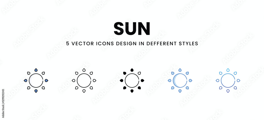 Sun vector icons set stock illustration Sun vector icons set stock illustration