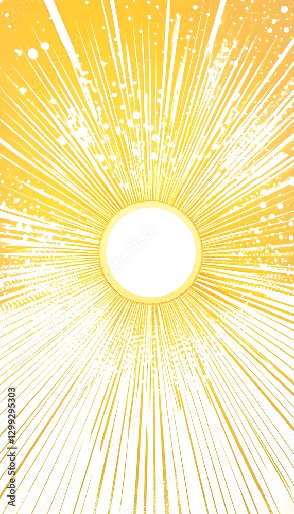 Obraz premium Abstract illustration showcasing bright radiant light emanating from the center