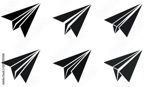 Free Download Seamless Pattern of Simple Paper Airplane Icons  set  - GFXLoad