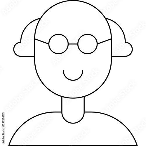 Scientist icon single vector illustration