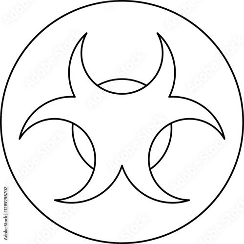 Biohazard icon single vector illustration