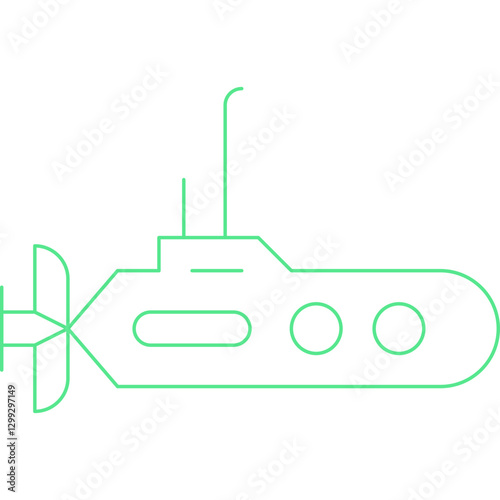 Submarine icon single vector illustration