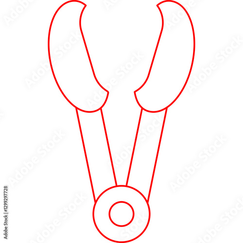 Tongs icon single vector illustration