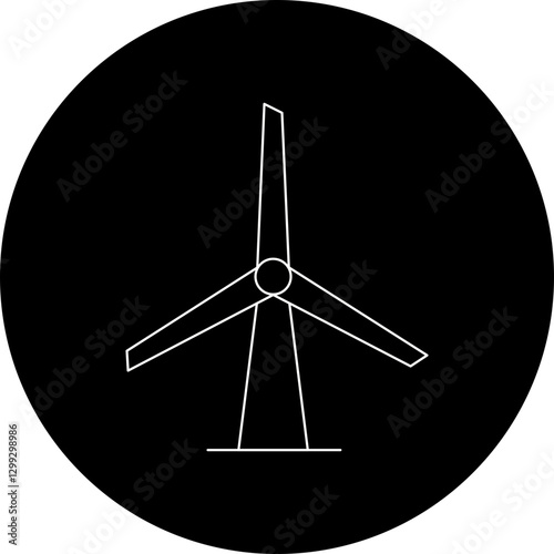 Windmills icon single vector illustration