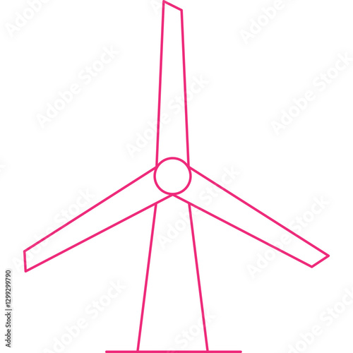 Windmills icon single vector illustration