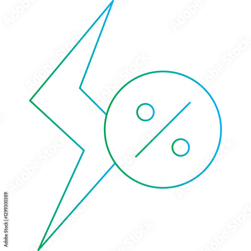 Cheap Energy icon single vector illustration