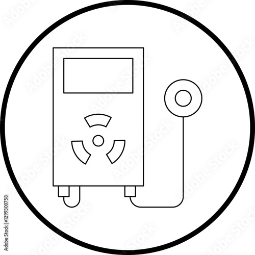 Radiation Detector icon single vector illustration