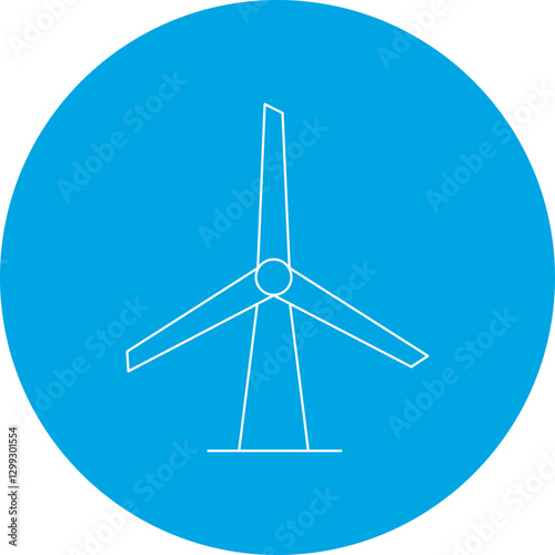 Windmills icon single vector illustration