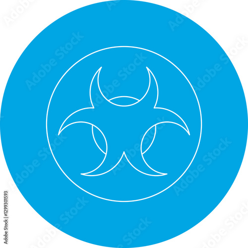 Biohazard icon single vector illustration