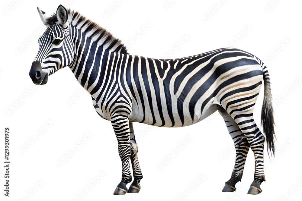 Fototapeta premium zebra isolated on white background