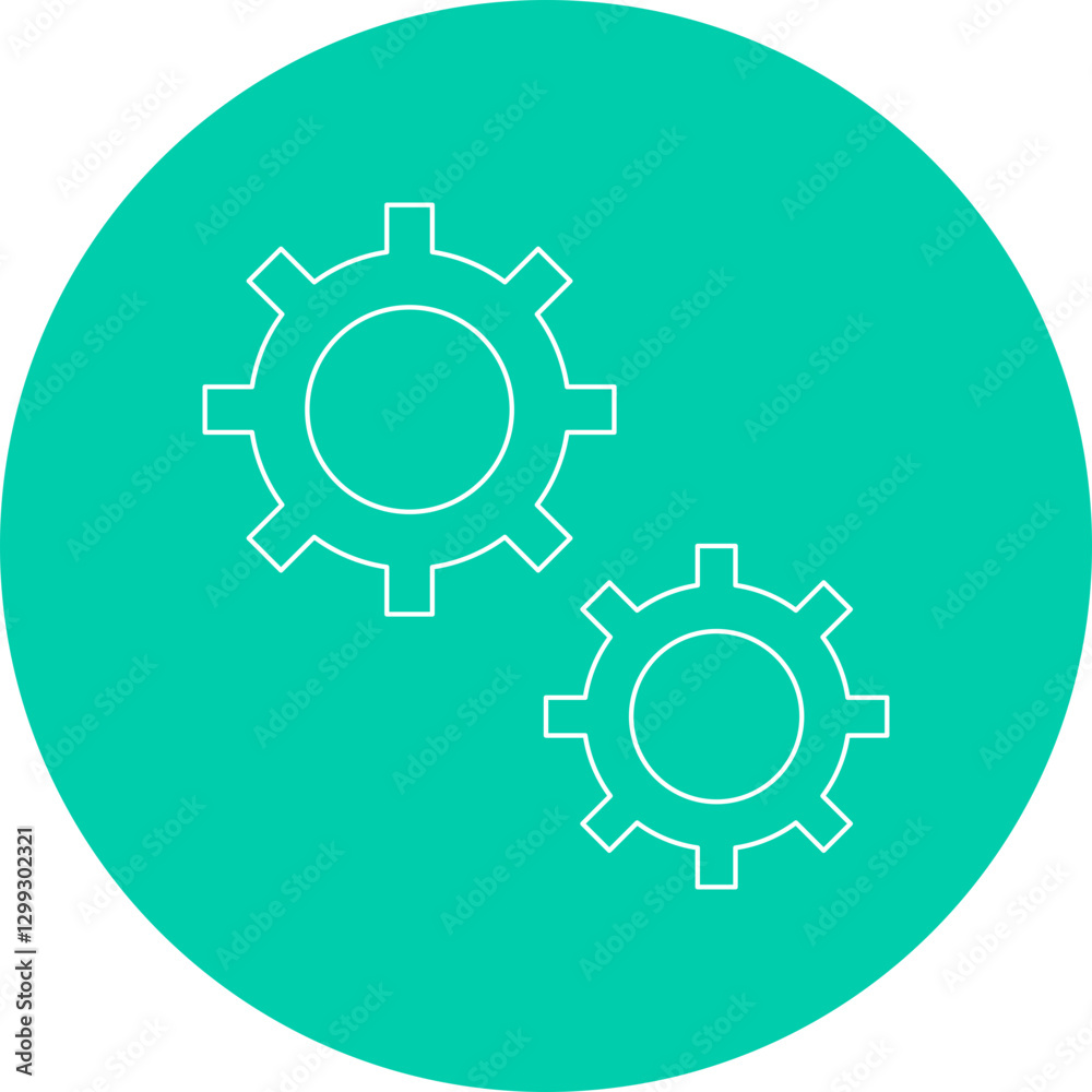 Gears icon single vector illustration Gears icon single vector illustration