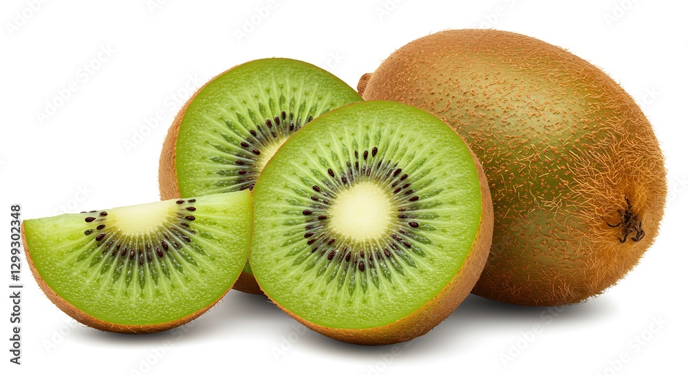 Kiwi Fruit Slices Close Up Fresh Produce Studio Shot High Resolution Kiwi Fruit Slices Close Up Fresh Produce Studio Shot High Resolution