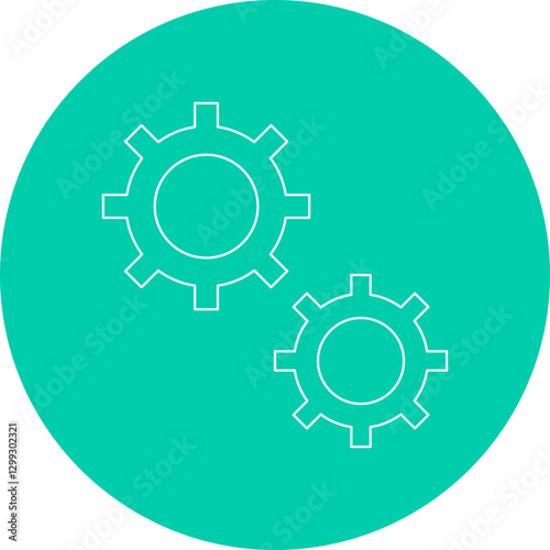 Gears icon single vector illustration