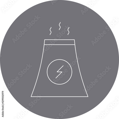 Nuclear icon single vector illustration