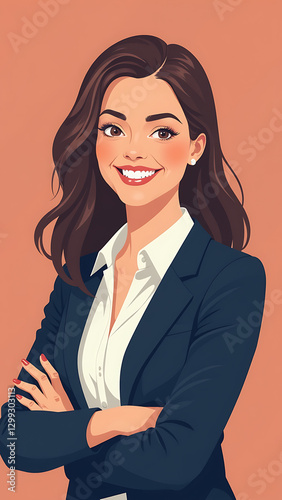 Businesswoman smiles warmly in her professional portrait with confident expression and calm demeanor.