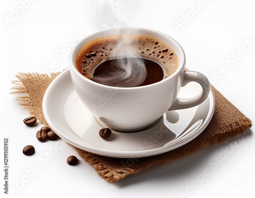 cup of coffee with beans