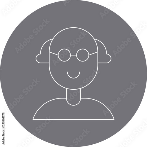 Scientist icon single vector illustration