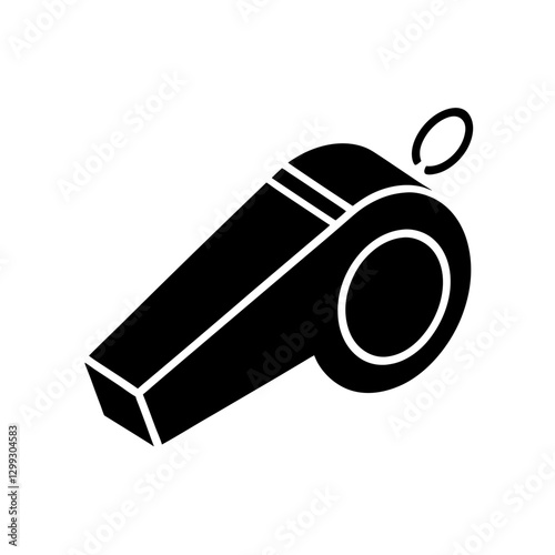 metal whistle isolated on white