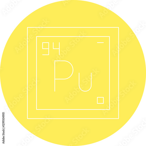 Plutonium icon single vector illustration