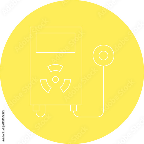 Radiation Detector icon single vector illustration